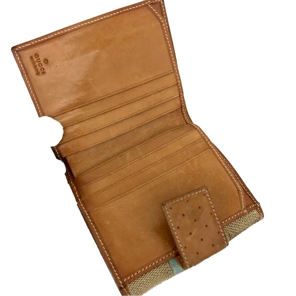 GUCCI Interlocking G Sherry Line Canvas Bifold Wallet - Picture 6 of 9